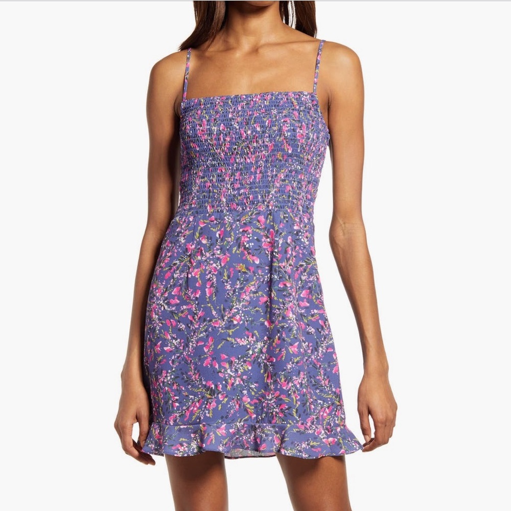 French Connection Purple Floral Mini Skirt